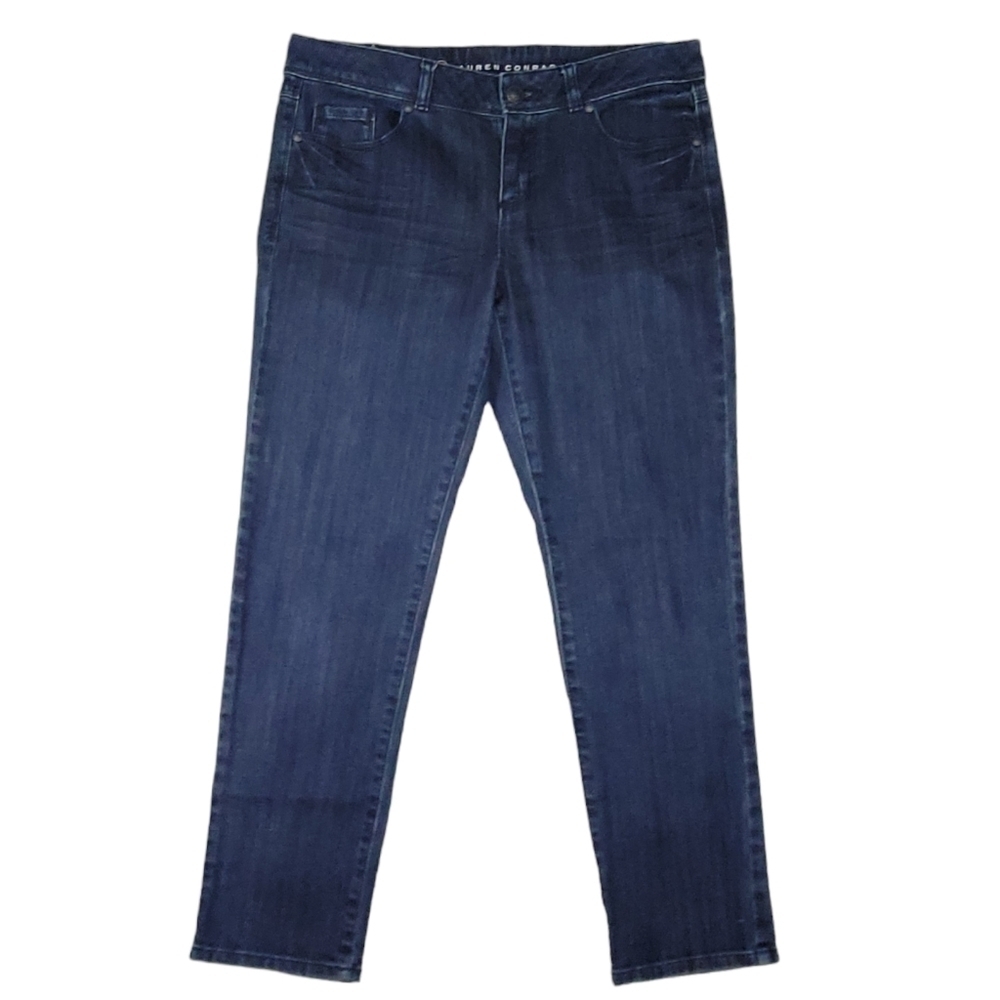 LC Lauren Conrad Womens Dark Wash Straight Leg Jeans‎ Size 8
